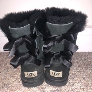 UGG black bow boots